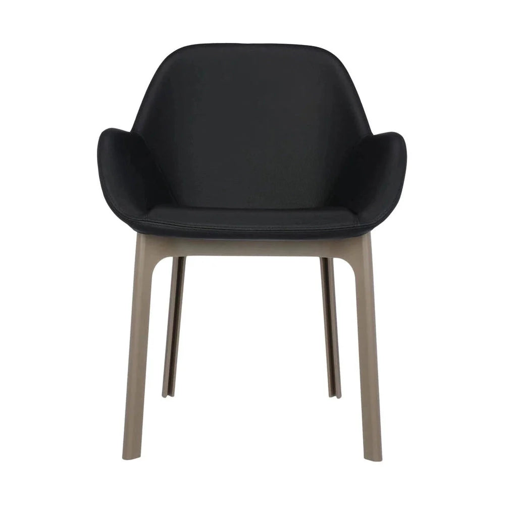 [product_category]-Kartell Clap Pvc Armchair, Taupe/Glossy Black-Kartell-8058967203295-04183TN-KAR-1