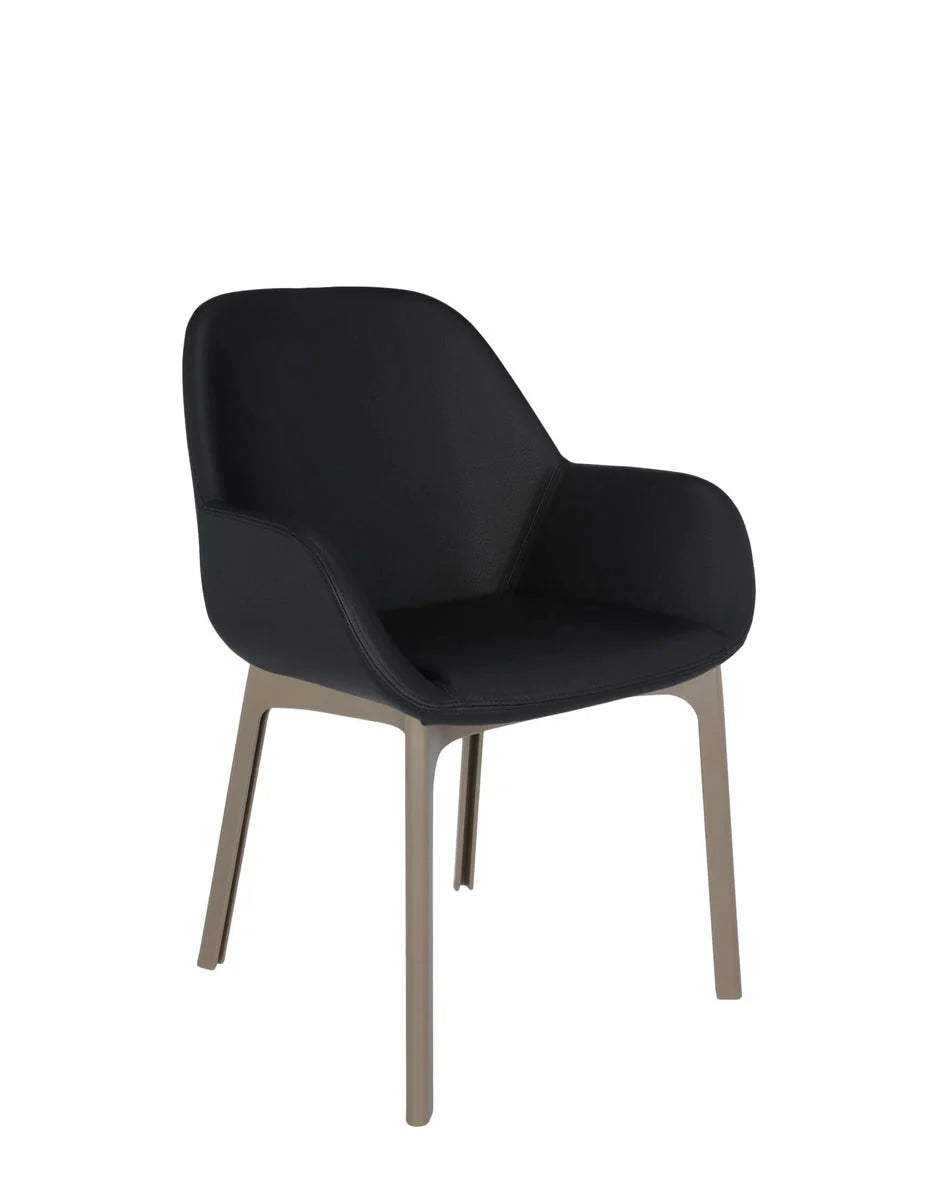 [product_category]-Kartell Clap Pvc Armchair, Taupe/Glossy Black-Kartell-8058967203295-04183TN-KAR-2