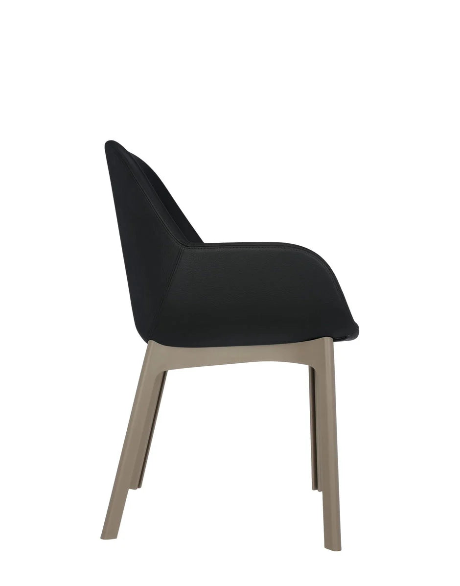 [product_category]-Kartell Clap Pvc Armchair, Taupe/Glossy Black-Kartell-8058967203295-04183TN-KAR-3