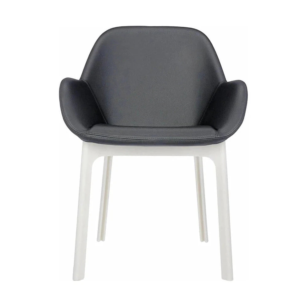 [product_category]-Kartell Clap Pvc Armchair, White/Dark Grey-Kartell-8058967203219-04183BG-KAR-1
