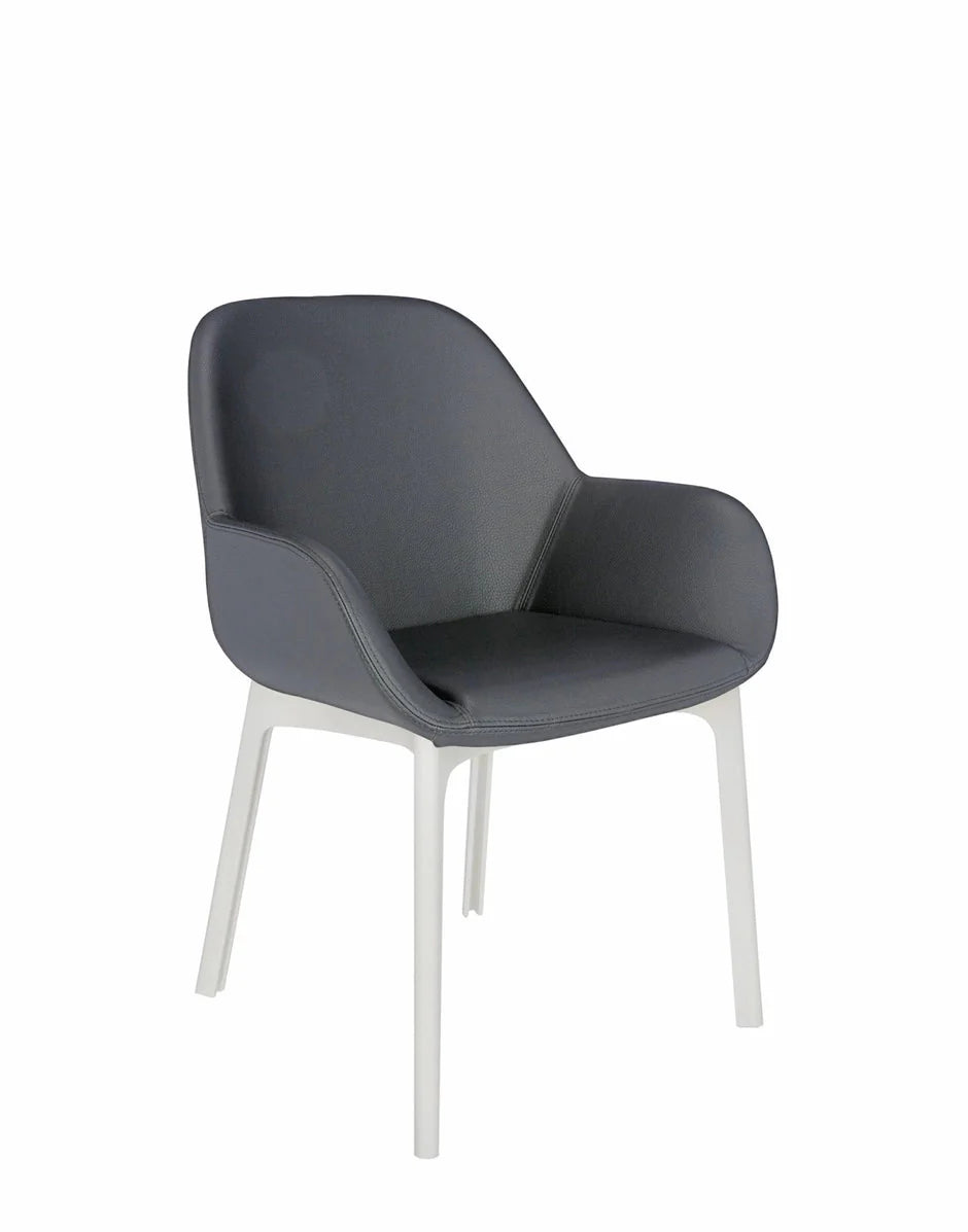 [product_category]-Kartell Clap Pvc Armchair, White/Dark Grey-Kartell-8058967203219-04183BG-KAR-2