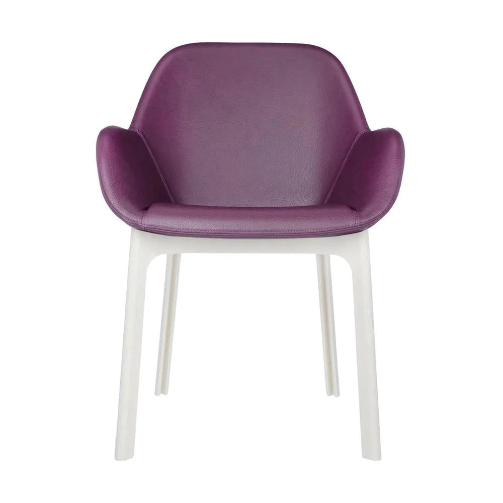 [product_category]-Kartell Clap Pvc Armchair, White/Plum-Kartell-8058967203271-04183BP-KAR-1