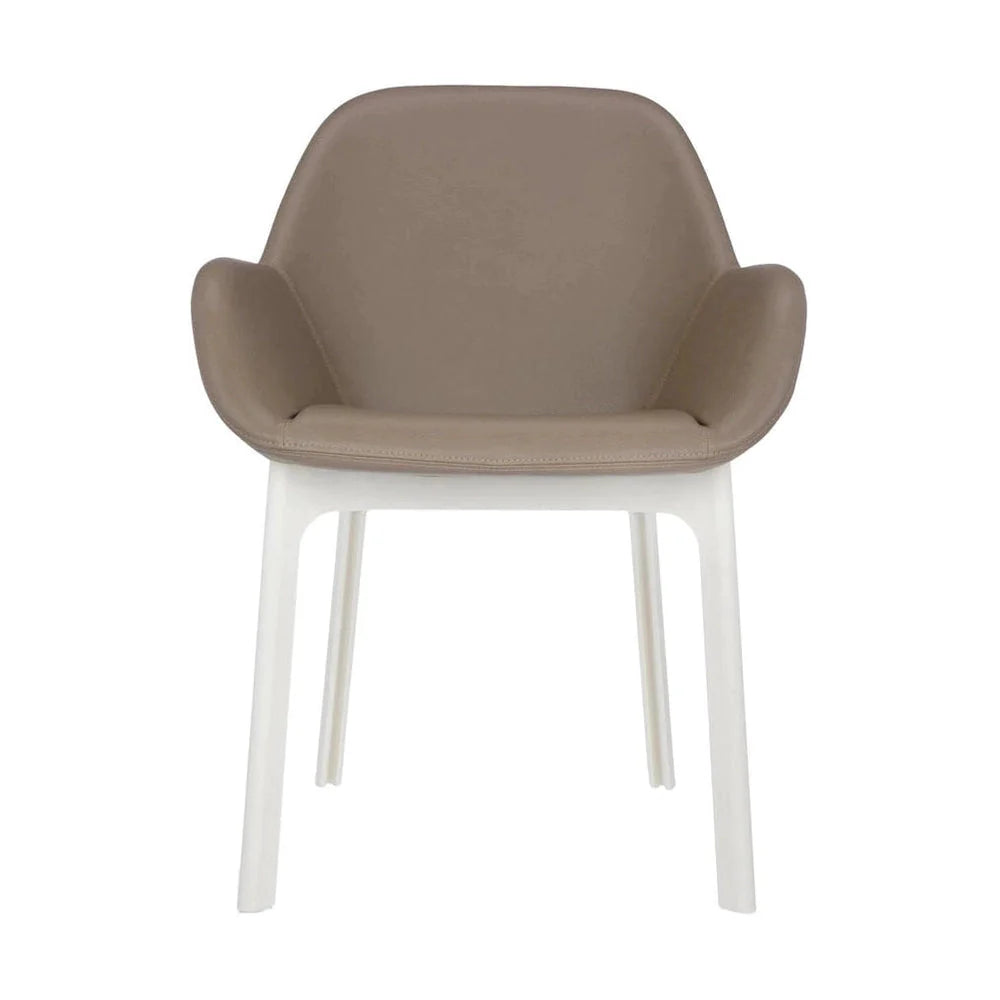 [product_category]-Kartell Clap Pvc Armchair, White/Taupe-Kartell-8058967203257-04183BT-KAR-1