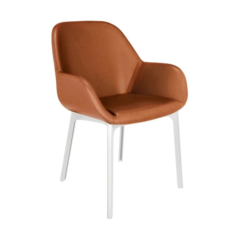 [product_category]-Kartell Clap Pvc Armchair, White/Tobacco-Kartell-8058967288018-04183BL-KAR-1