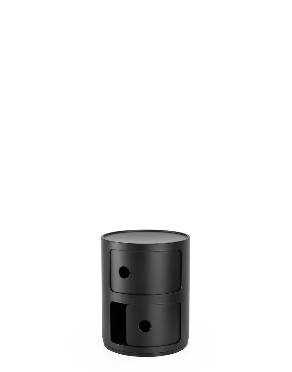 [product_category]-Kartell Componibili Recycled Container 2 Elements, Black-Kartell-8058967305685-0498609-KAR-2