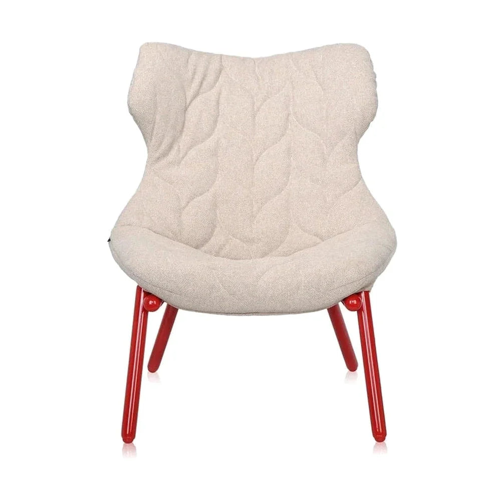 [product_category]-Kartell Foliage Armchair Trevira, Red/Beige-Kartell-8058967182712-06086RA-KAR-9