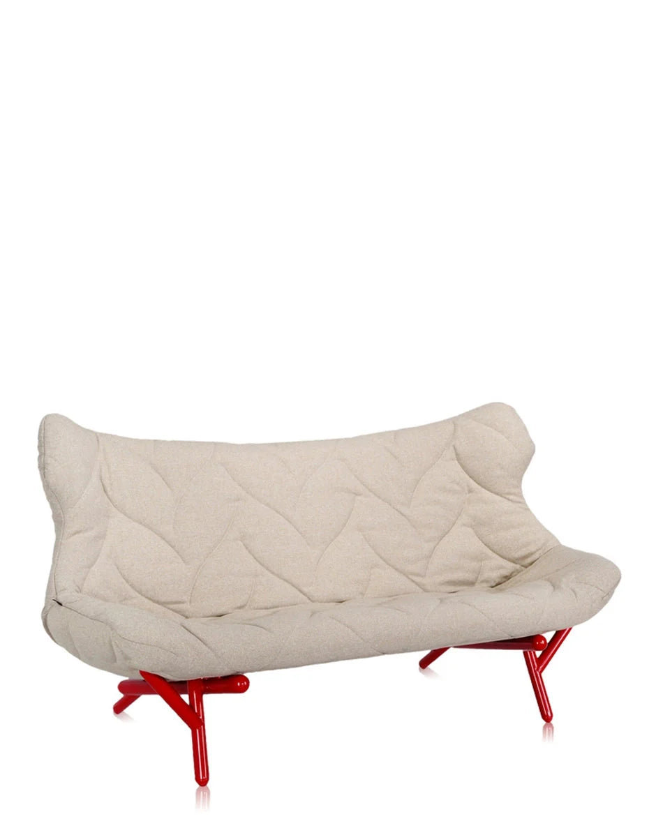 [product_category]-Kartell Foliage Sofa Trevira, Red/Beige-Kartell-8058967181777-06085RA-KAR-2