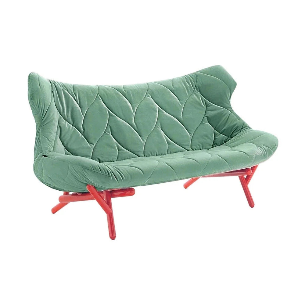 [product_category]-Kartell Foliage Sofa Velvet, Red/Dark Green-Kartell-8058967271638-06085R5-KAR-1