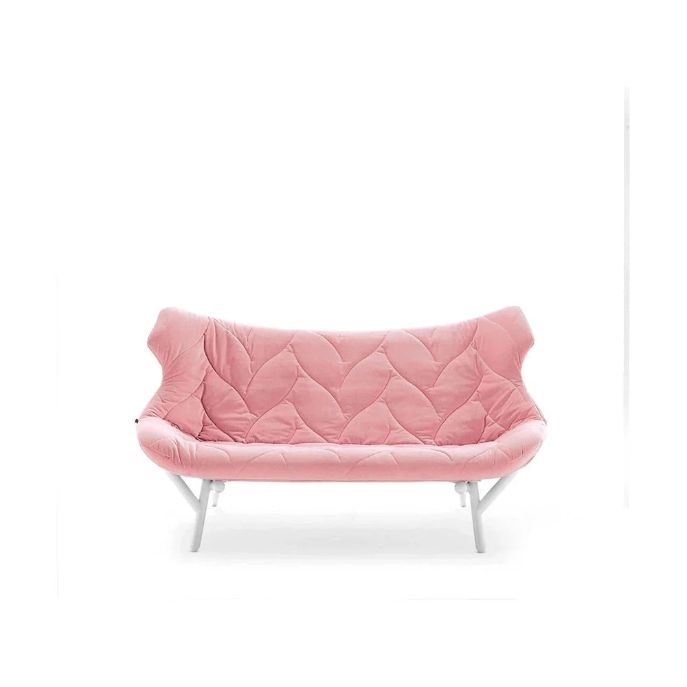 [product_category]-Kartell Foliage Sofa Velvet, White/Pink-Kartell-8058967271379-06085B2-KAR-1