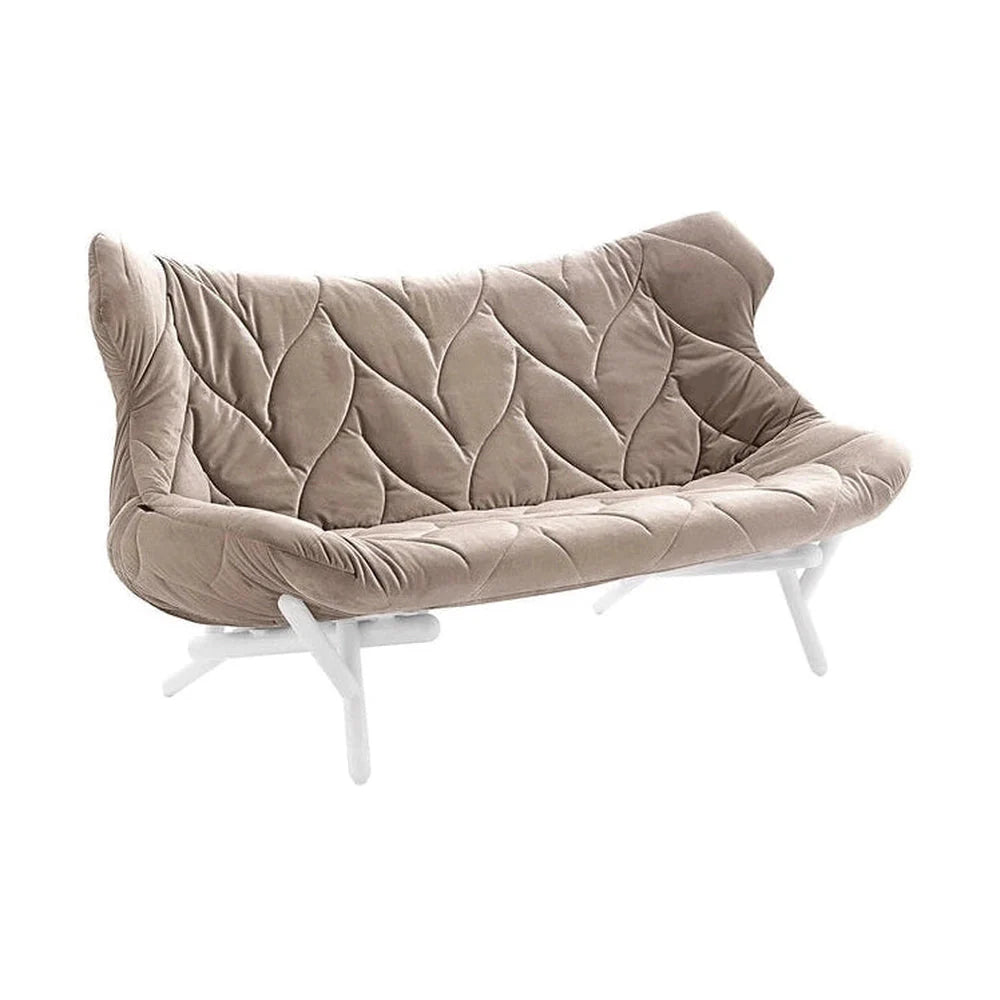 [product_category]-Kartell Foliage Sofa Velvet, White/Taupe-Kartell-8058967271331-06085B0-KAR-1