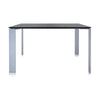 Kartell Four Desk 128x128 cm, hliník/černá
