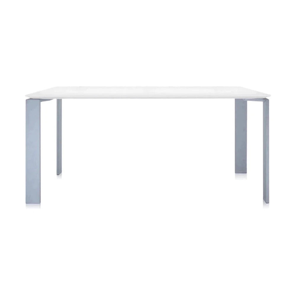 [product_category]-Kartell Four Desk 158x79 Cm, Aluminium/White-Kartell-8058967045215-0452280-KAR-1