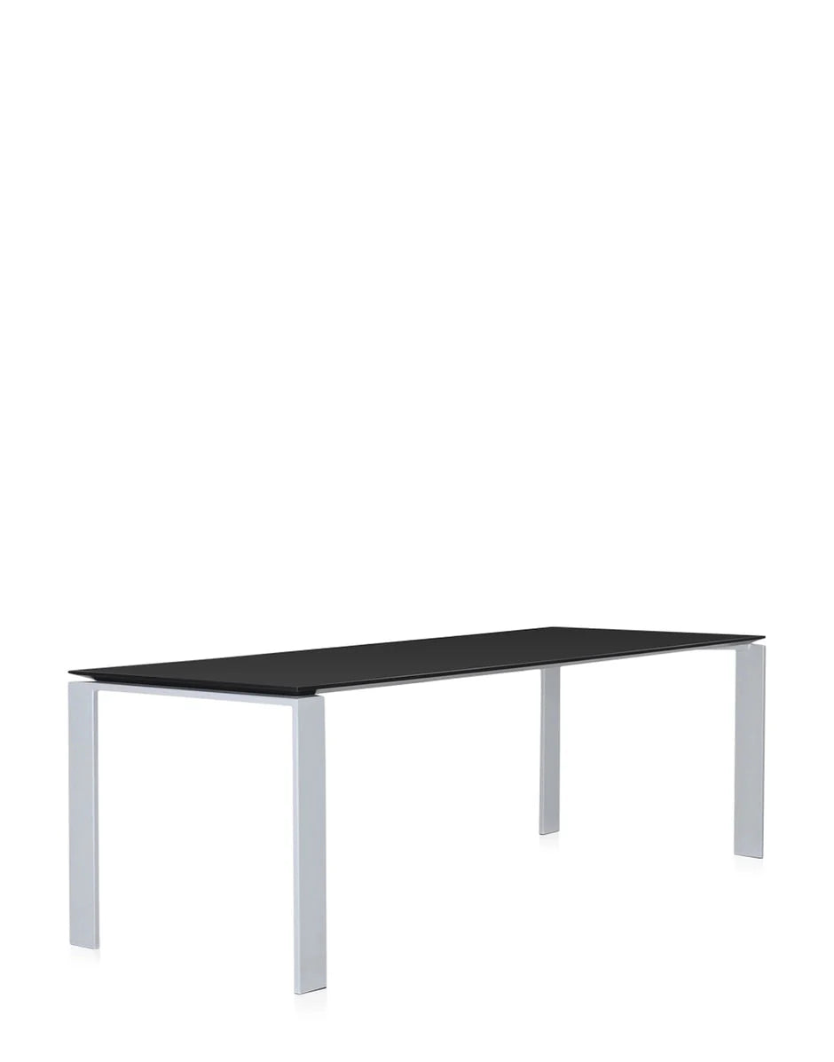 [product_category]-Kartell Four Soft Touch Desk 223x79 Cm, Aluminium/Black-Kartell-8058967225488-0450981-KAR-2