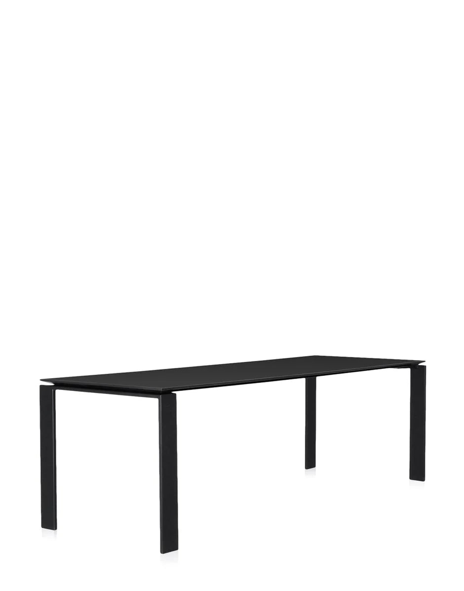 [product_category]-Kartell Four Soft Touch Desk 223x79 Cm, Black/Black-Kartell-8058967225563-0450985-KAR-2
