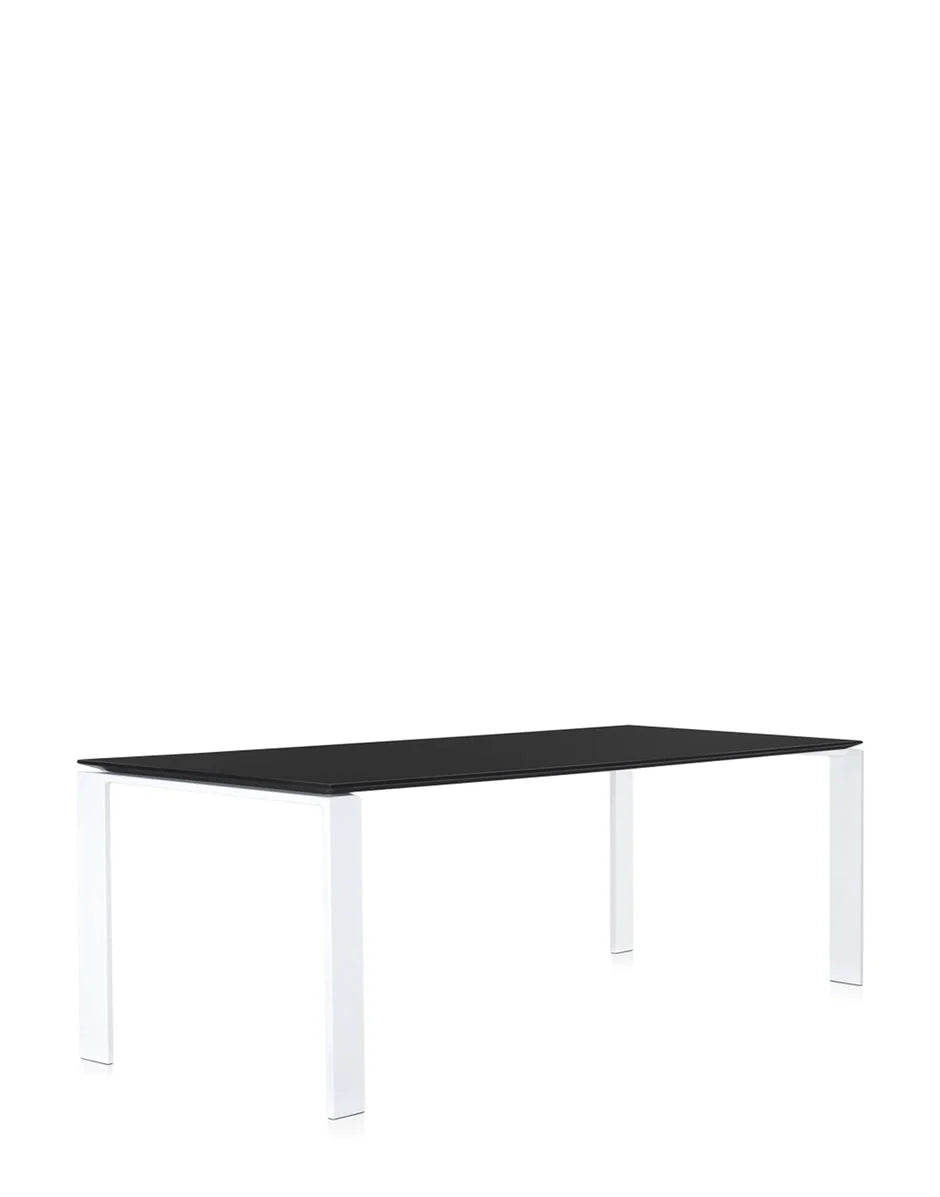 [product_category]-Kartell Four Soft Touch Desk 223x79 Cm, White/Black-Kartell-8058967225525-0450983-KAR-2