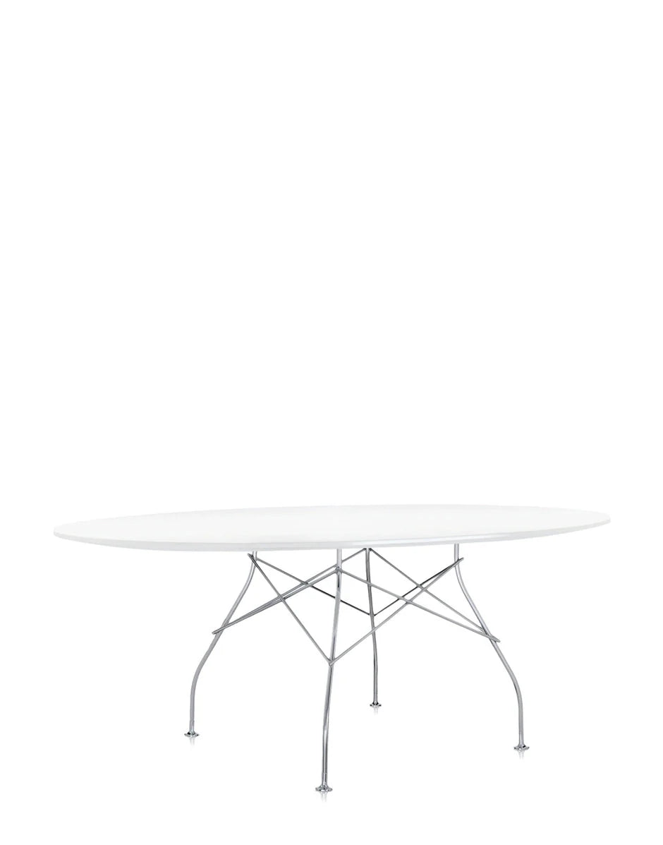 [product_category]-Kartell Glossy Table Oval Lacquered, Chrome/White-Kartell-8058967046533-045622P-KAR-2