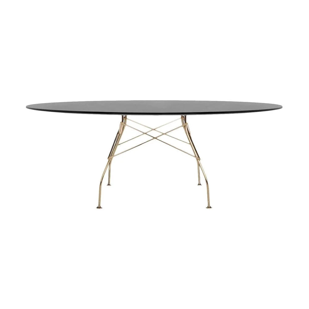 [product_category]-Kartell Glossy Table Oval Lacquered, Gold/Black-Kartell-8058967205053-045693P-KAR-1