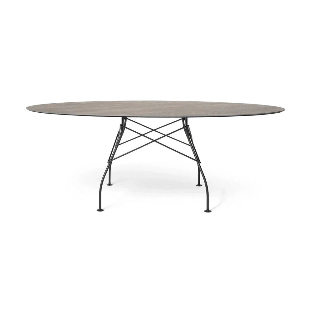 [product_category]-Kartell Glossy Table Oval Outdoor, Black/Aged Bronze-Kartell-8058967303094-05573CN-KAR-1