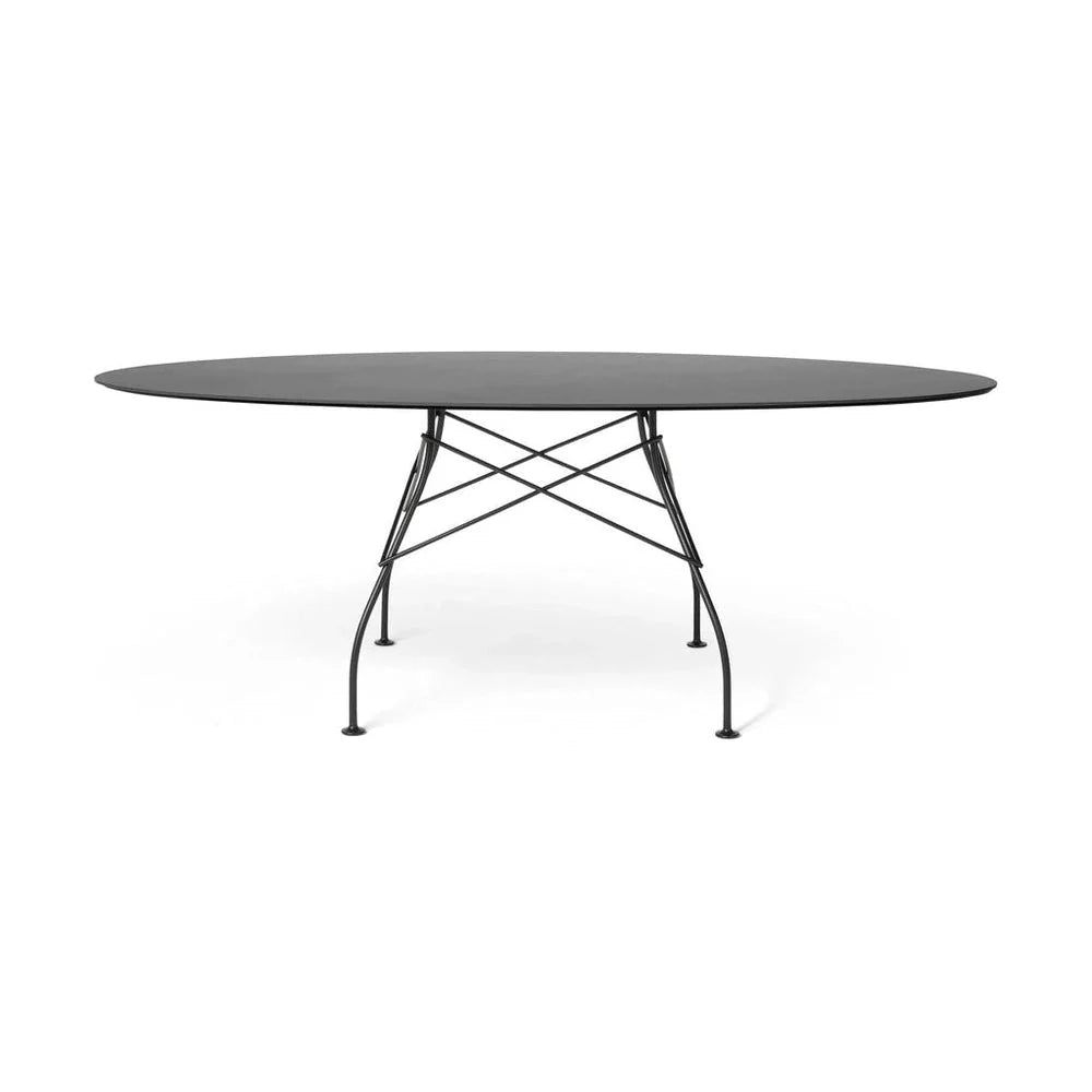 [product_category]-Kartell Glossy Table Oval Outdoor, Black/Black-Kartell-8058967303131-05573NN-KAR-1