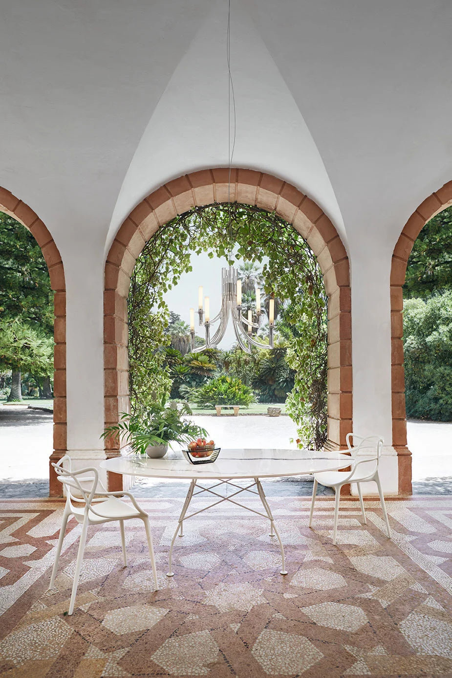 [product_category]-Kartell Glossy Table Oval Outdoor, White/White-Kartell-8058967303117-05573BB-KAR-3