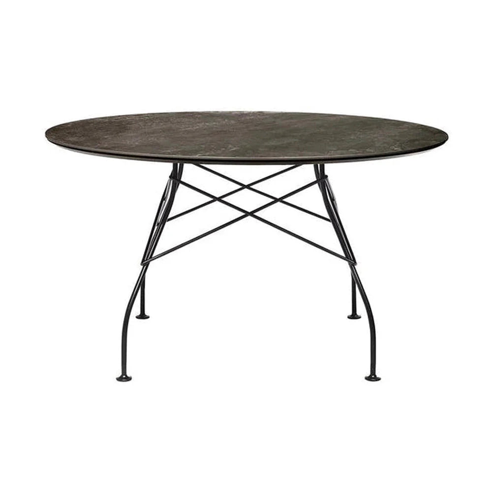 [product_category]-Kartell Glossy Table Round Marble, Matt Black/Aged Bronze-Kartell-8058967294019-04578CN-KAR-1