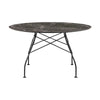 Kartell lesklý kulatý mramor, Matt Black/Brown Emperador