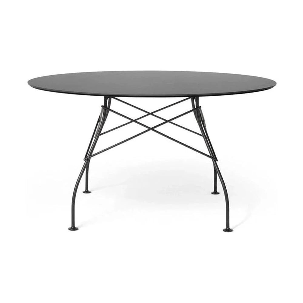 [product_category]-Kartell Glossy Table Round Outdoor, Black/Black-Kartell-8058967303070-05578NN-KAR-1