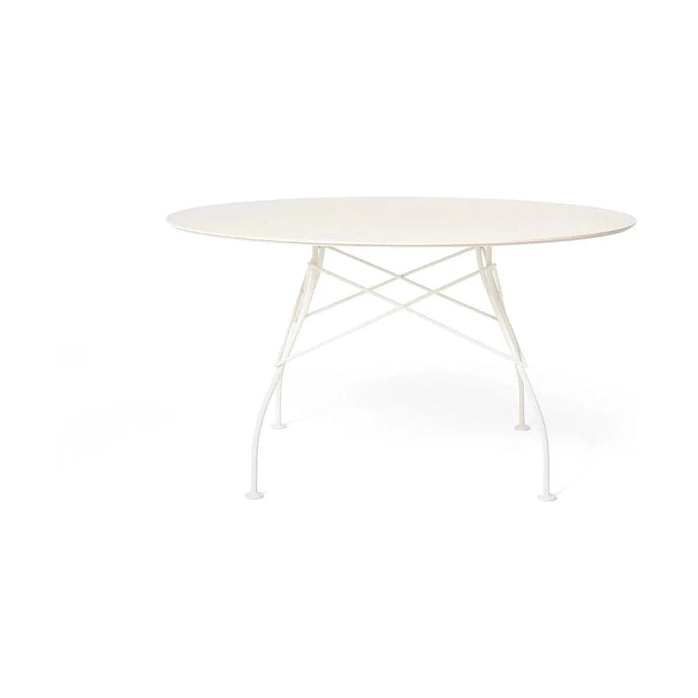 [product_category]-Kartell Glossy Table Round Outdoor, White/White-Kartell-8058967303056-05578BB-KAR-1
