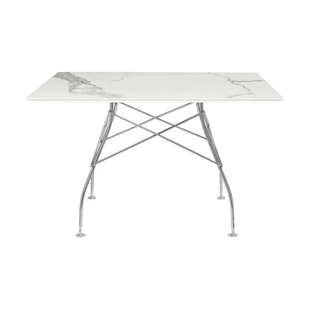 [product_category]-Kartell Glossy Table Square Marble, Chrome/White-Kartell-8058967253863-04590MB-KAR-1
