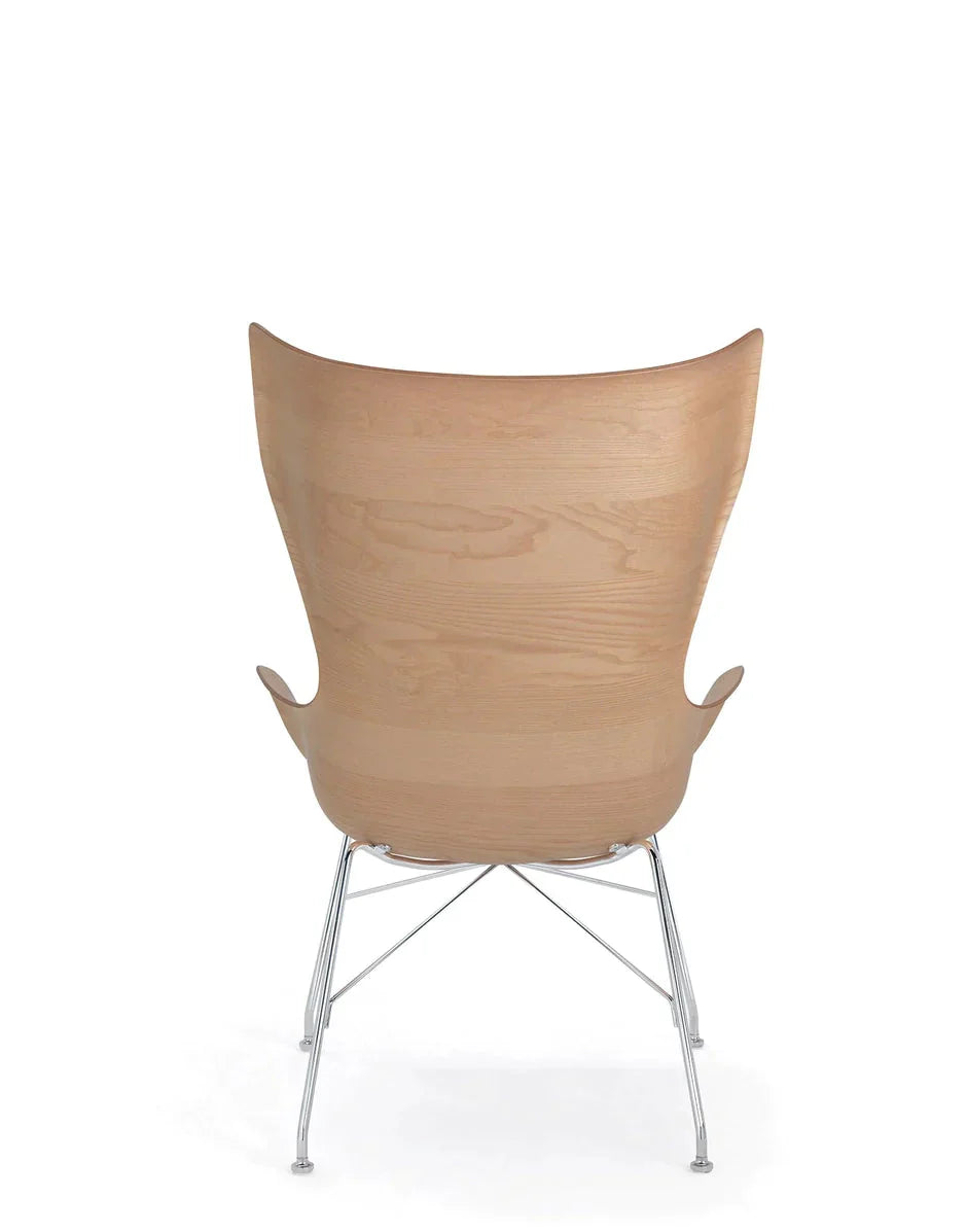[product_category]-Kartell K/Wood Armchair Slatted Ash, Light Wood/Chrome-Kartell-8058967295054-04916CC-KAR-8