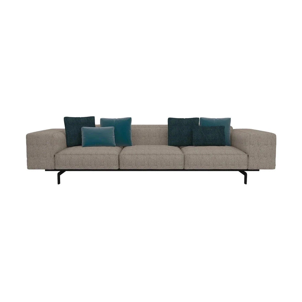 [product_category]-Kartell Largo 3 Seater Sofa Pied De Poule, Nude-Kartell-8058967244533-07160G2-KAR-1