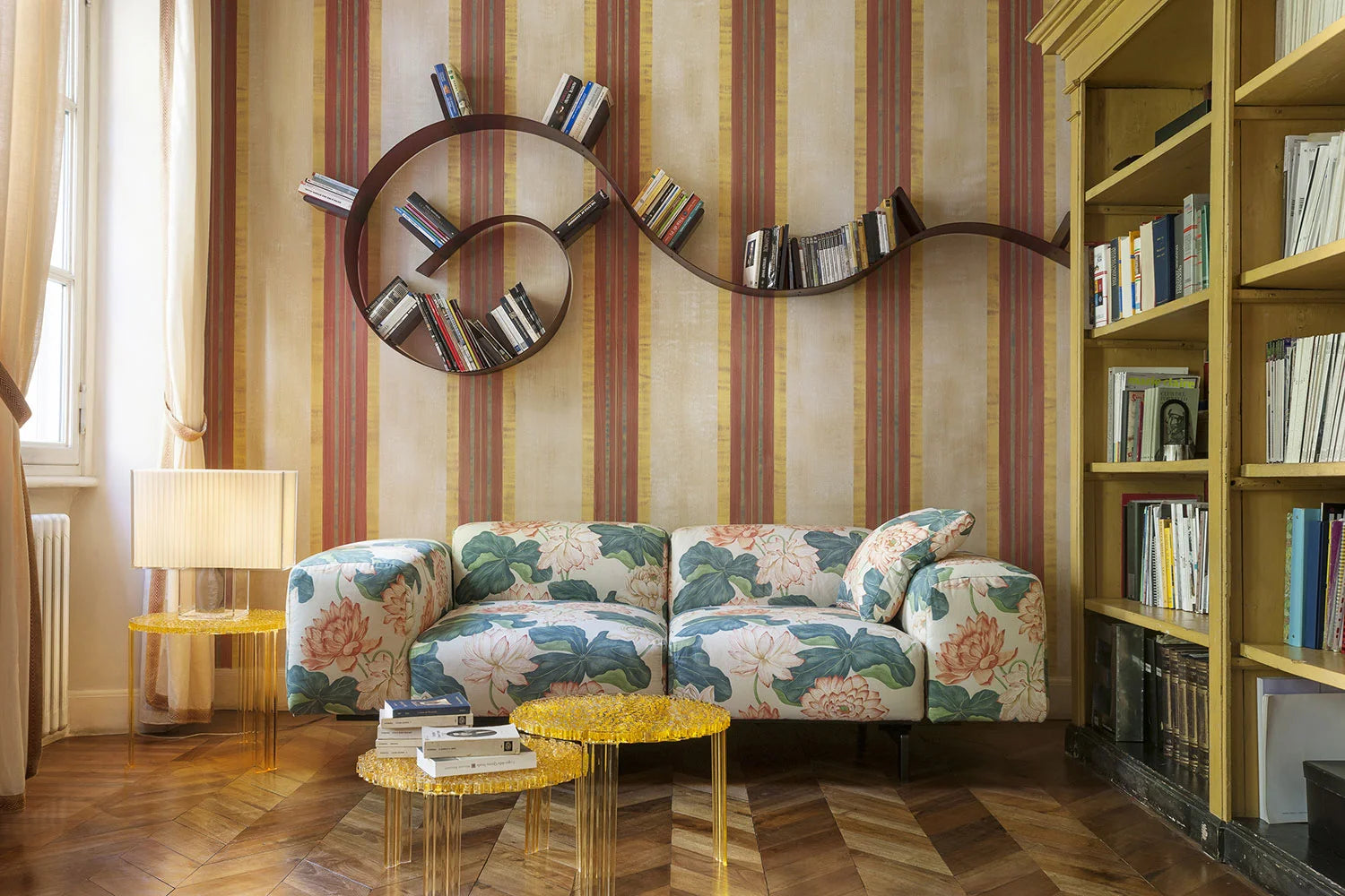 [product_category]-Kartell Largo 3 Seater Sofa Pied De Poule, Pink-Kartell-8058967288698-07160G5-KAR-3