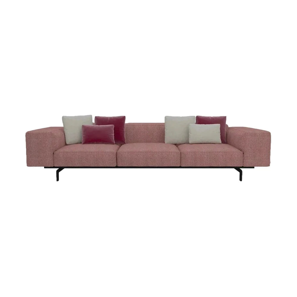 [product_category]-Kartell Largo 3 Seater Sofa Pied De Poule, Pink-Kartell-8058967288698-07160G5-KAR-5