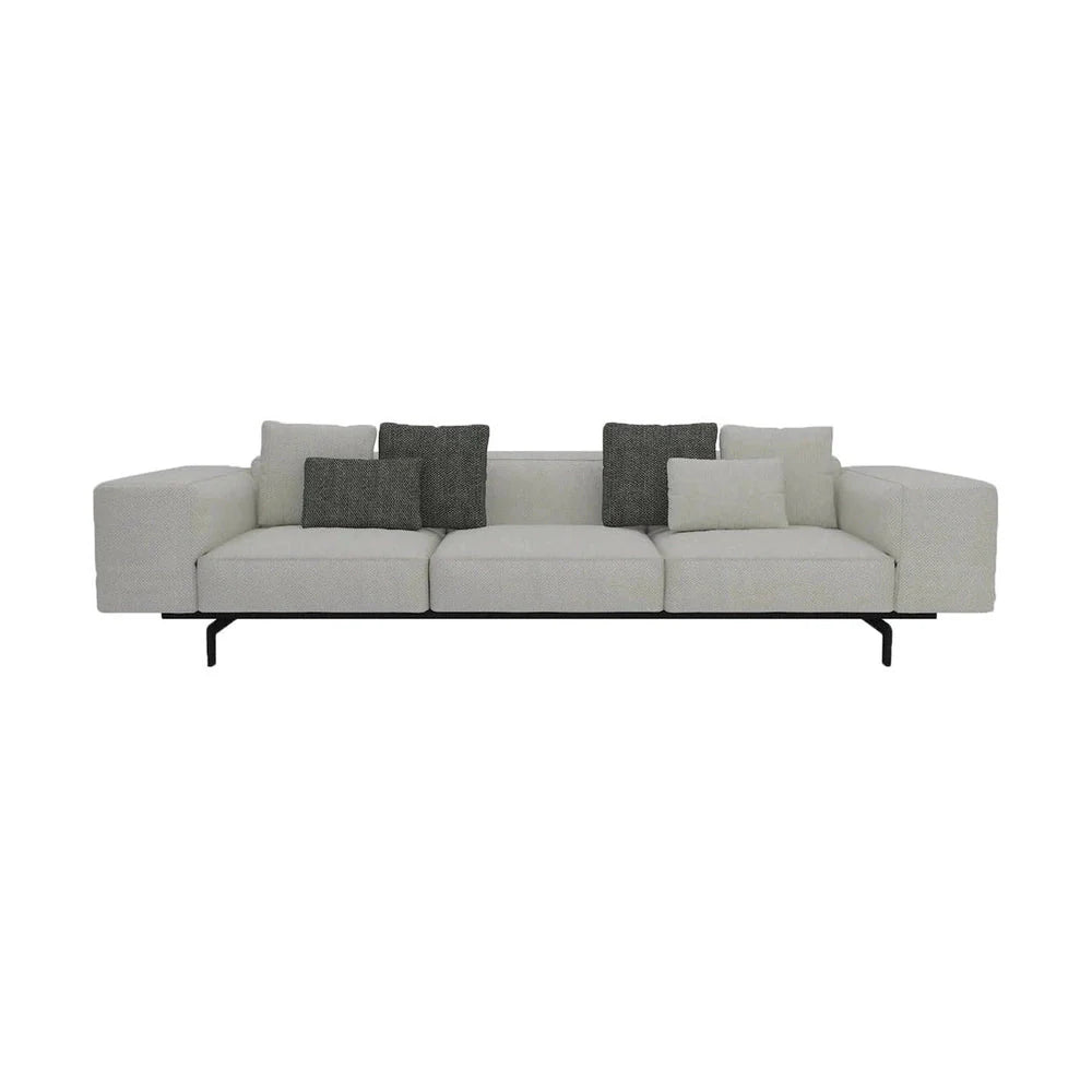 [product_category]-Kartell Largo 3 Seater Sofa Pied De Poule, Sand-Kartell-8058967244519-07160G1-KAR-1