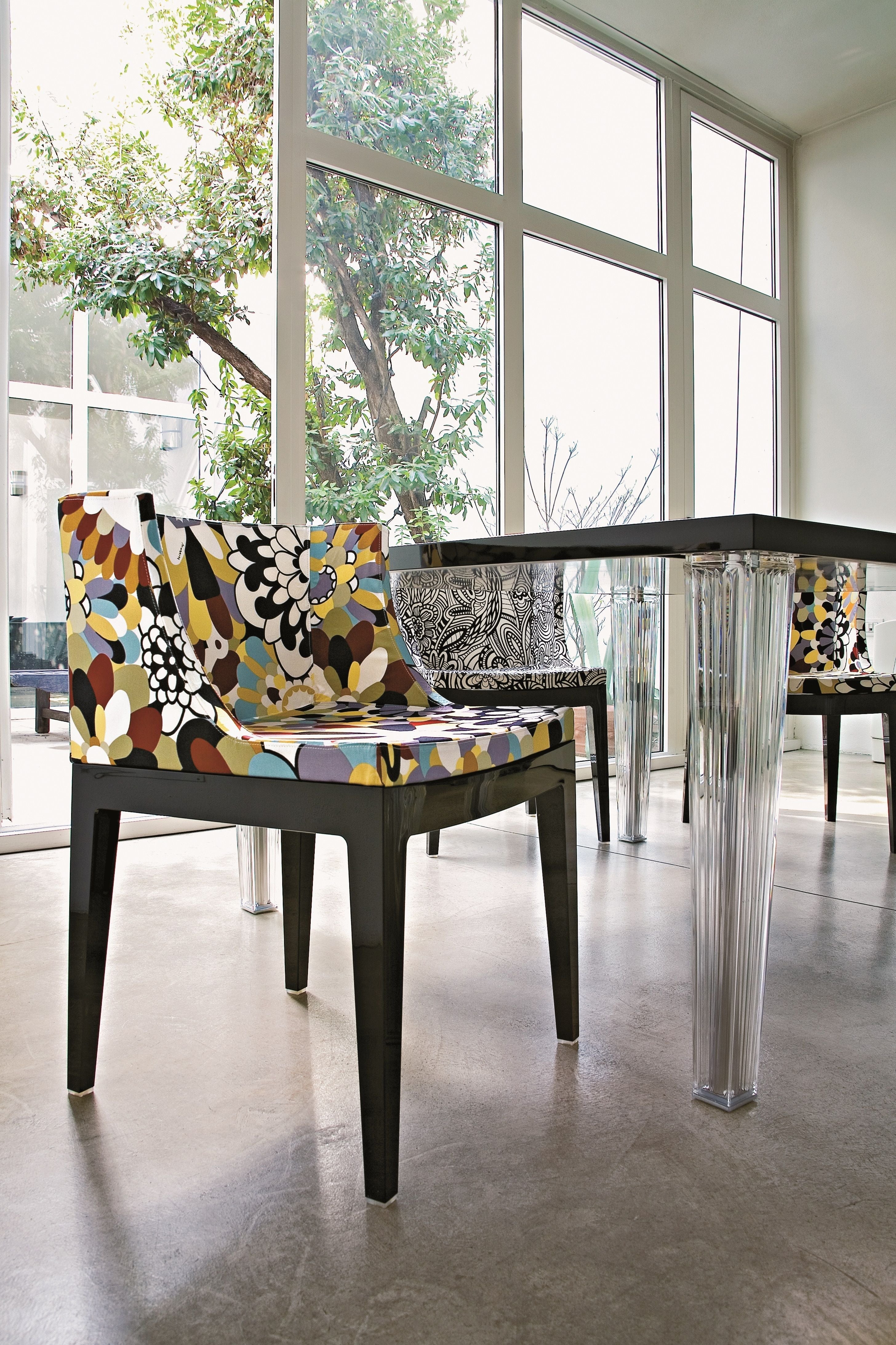 [product_category]-Kartell Mademoiselle à La Mode Armchair, Black/White Pattern-Kartell-8058967170207-04896PB-KAR-8