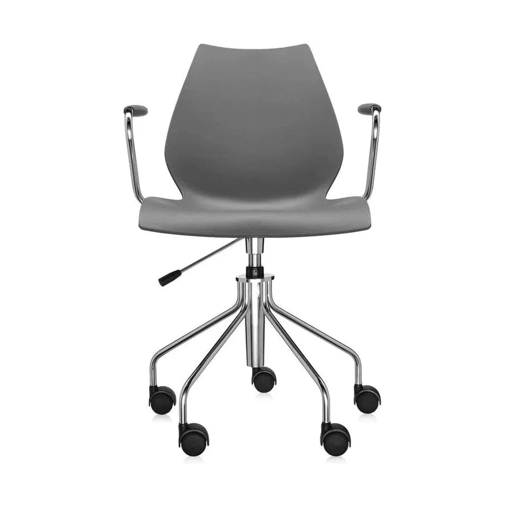 [product_category]-Kartell Maui Swivel Armchair, Charcoal-Kartell-8058967037395-028791M-KAR-1