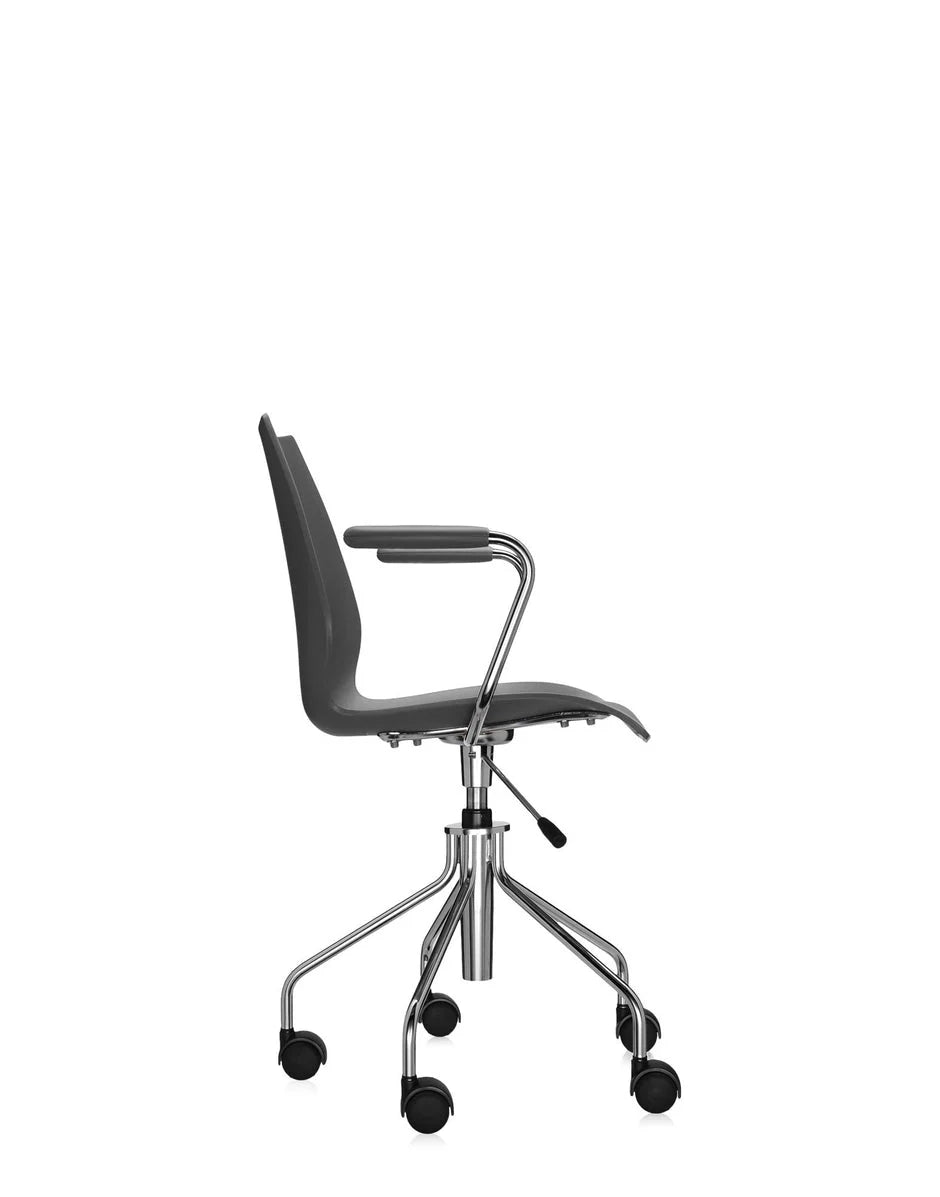 [product_category]-Kartell Maui Swivel Armchair, Charcoal-Kartell-8058967037395-028791M-KAR-3