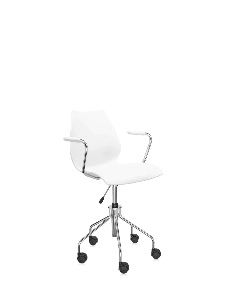 [product_category]-Kartell Maui Swivel Armchair, Zinc White-Kartell-8058967037401-028792M-KAR-11