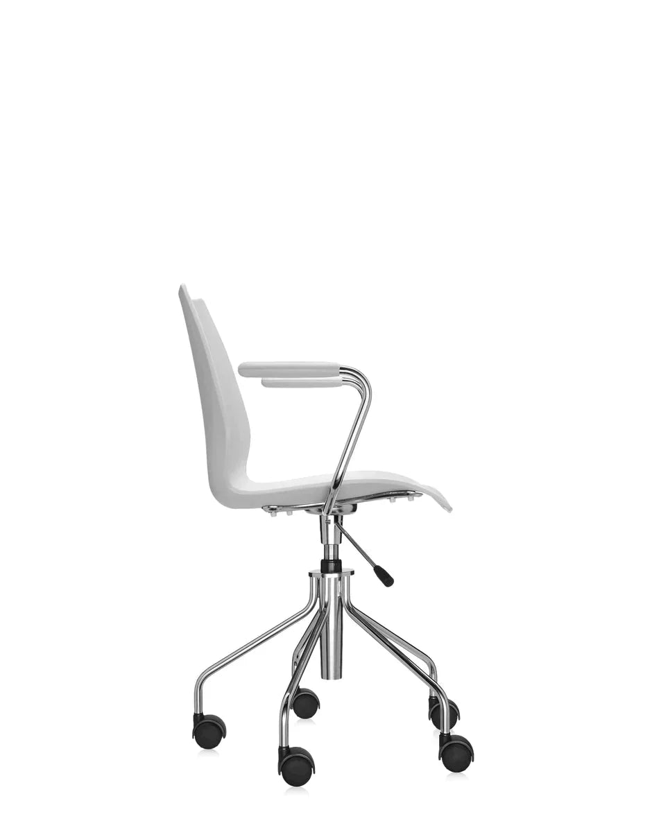 [product_category]-Kartell Maui Swivel Armchair, Zinc White-Kartell-8058967037401-028792M-KAR-12