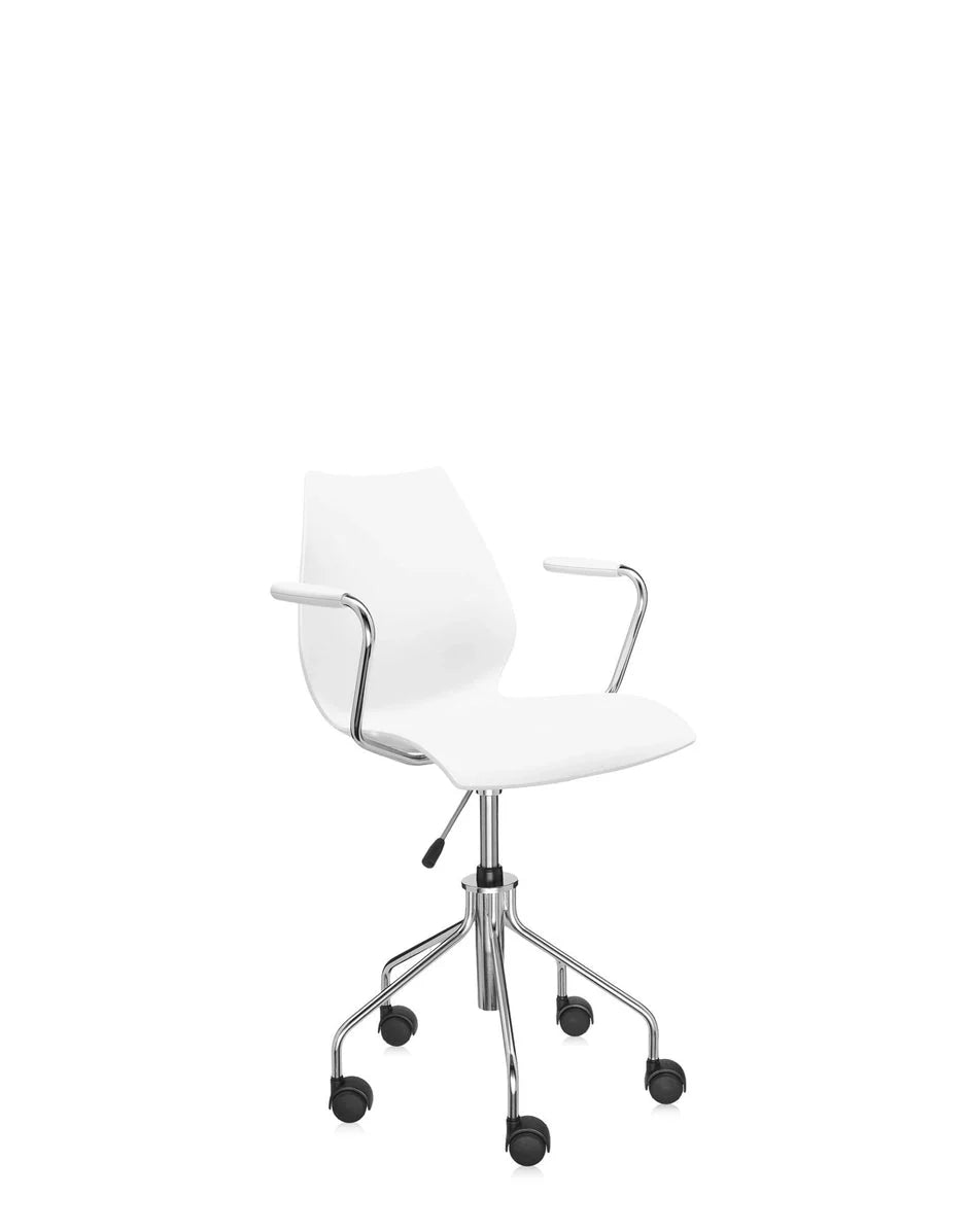 [product_category]-Kartell Maui Swivel Armchair, Zinc White-Kartell-8058967037401-028792M-KAR-2