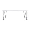 Kartell Max Desk 190x90 cm, bílý zinek/chrom