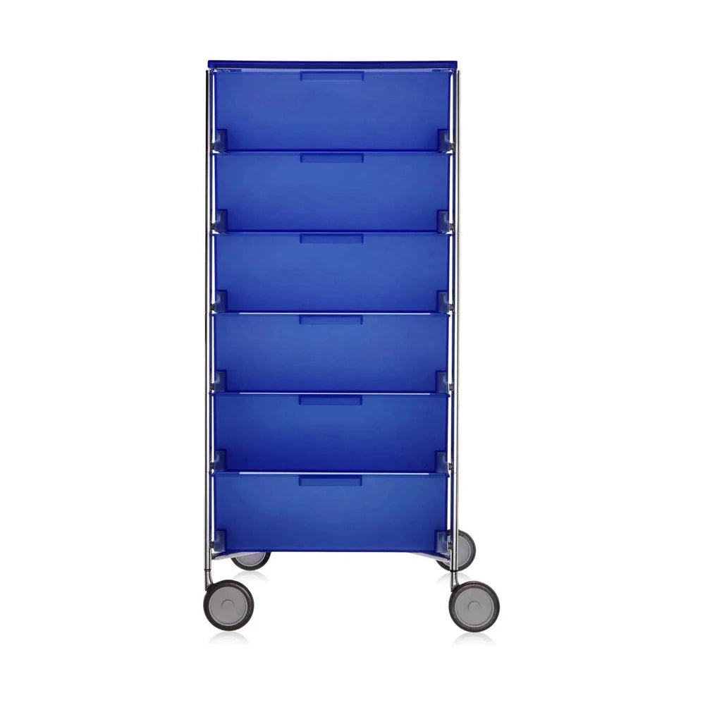 [product_category]-Kartell Mobil 6 Drawer With Wheels, Cobalt Blue-Kartell-8058967028355-02040L2-KAR-1