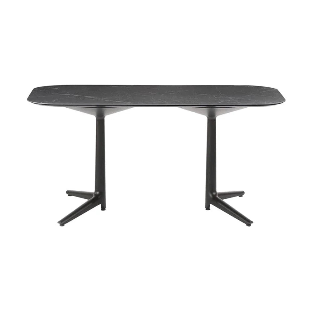 [product_category]-Kartell Multiplo Table Xl Rectangular Outdoor Marble 158x90 Cm, Black-Kartell-8058967251593-04123MN-KAR-1