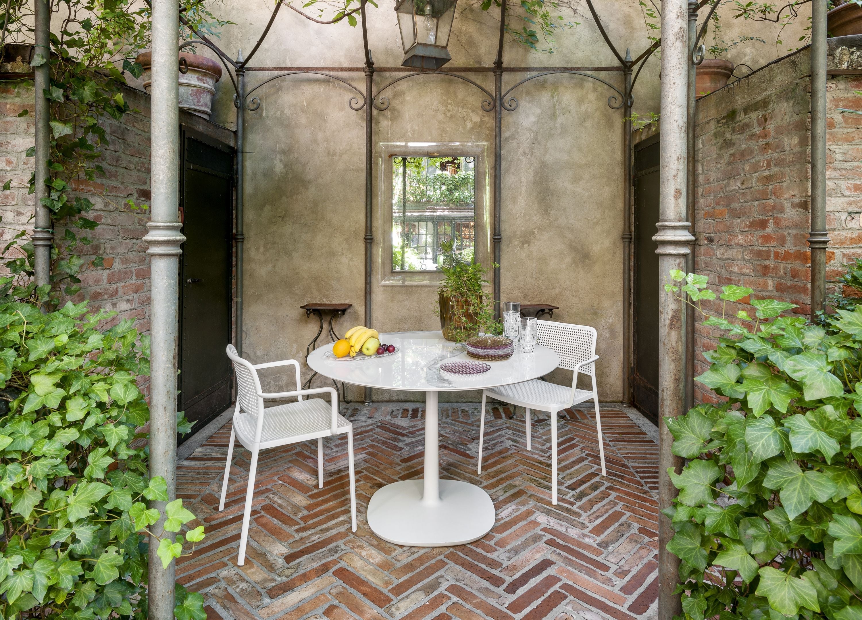 [product_category]-Kartell Multiplo Table Xl Rectangular Outdoor Marble 158x90 Cm, White-Kartell-8058967251579-04123MB-KAR-8