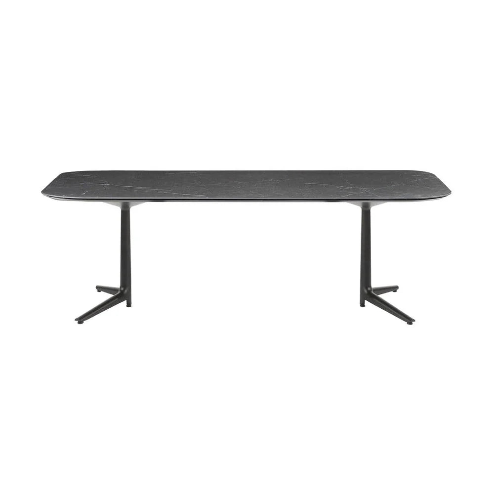 [product_category]-Kartell Multiplo Table Xl Rectangular Outdoor Marble 180x90 Cm, Black-Kartell-8058967251678-04125MN-KAR-1