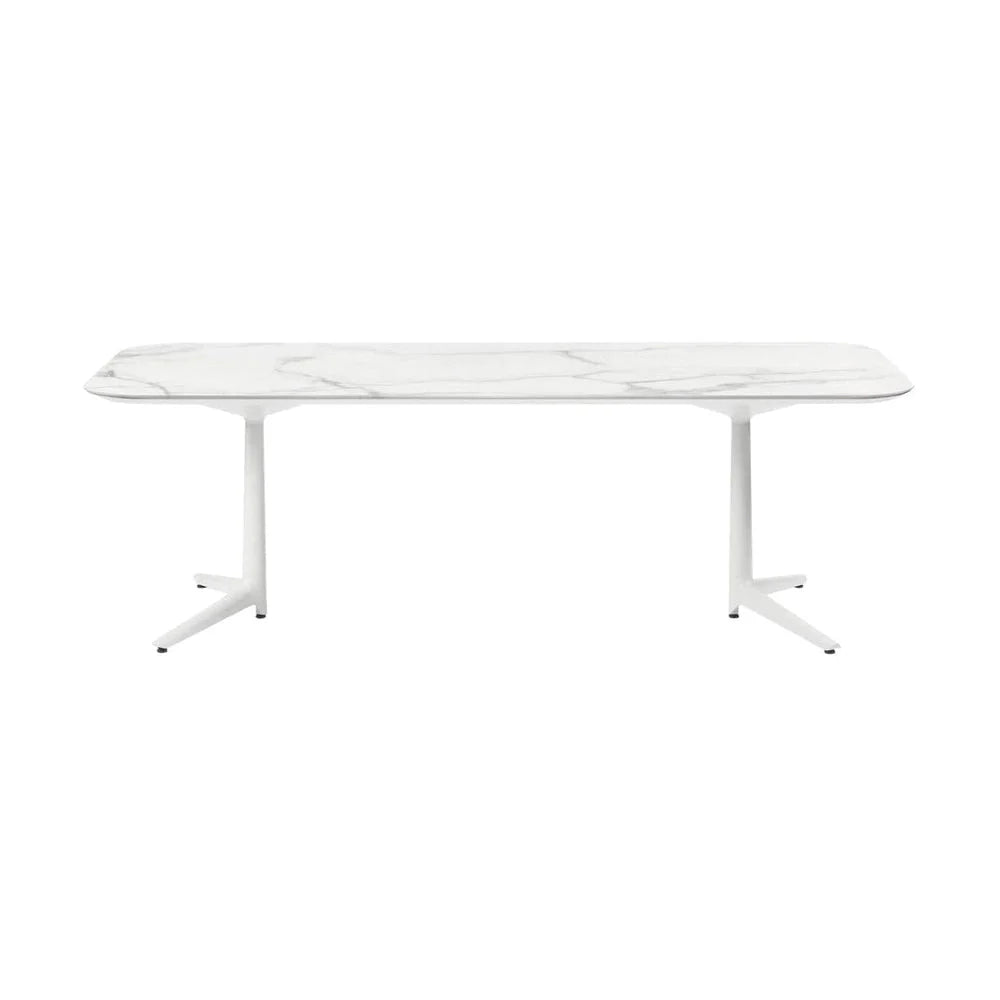 [product_category]-Kartell Multiplo Table Xl Rectangular Outdoor Marble 180x90 Cm, White-Kartell-8058967251654-04125MB-KAR-1