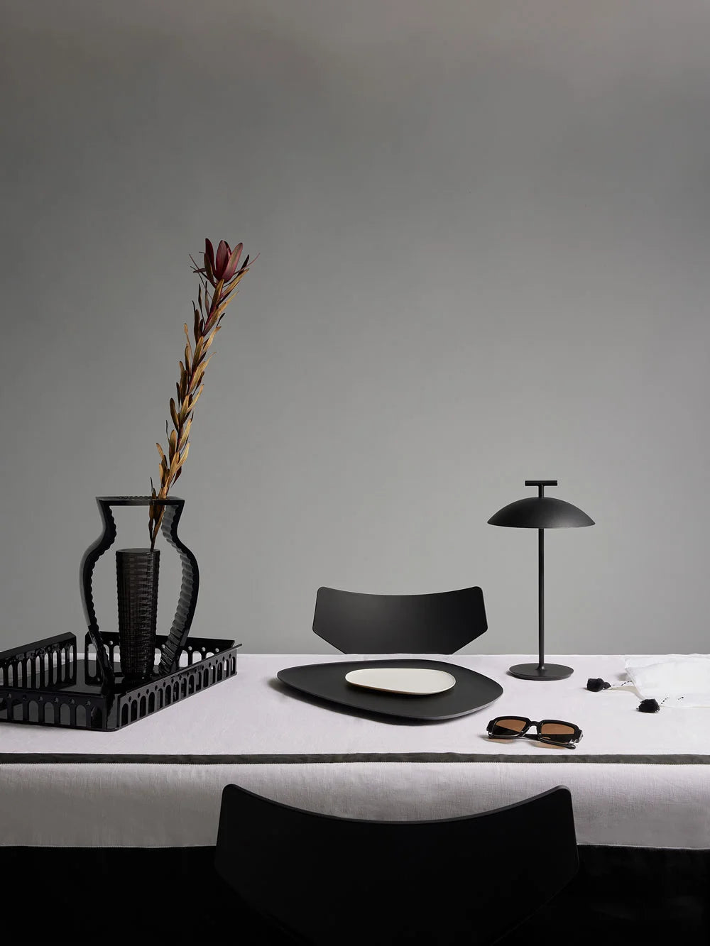 [product_category]-Kartell Namaste' Tray, Black/Grey/Taupe-Kartell-8058967195569-01236CM-KAR-4