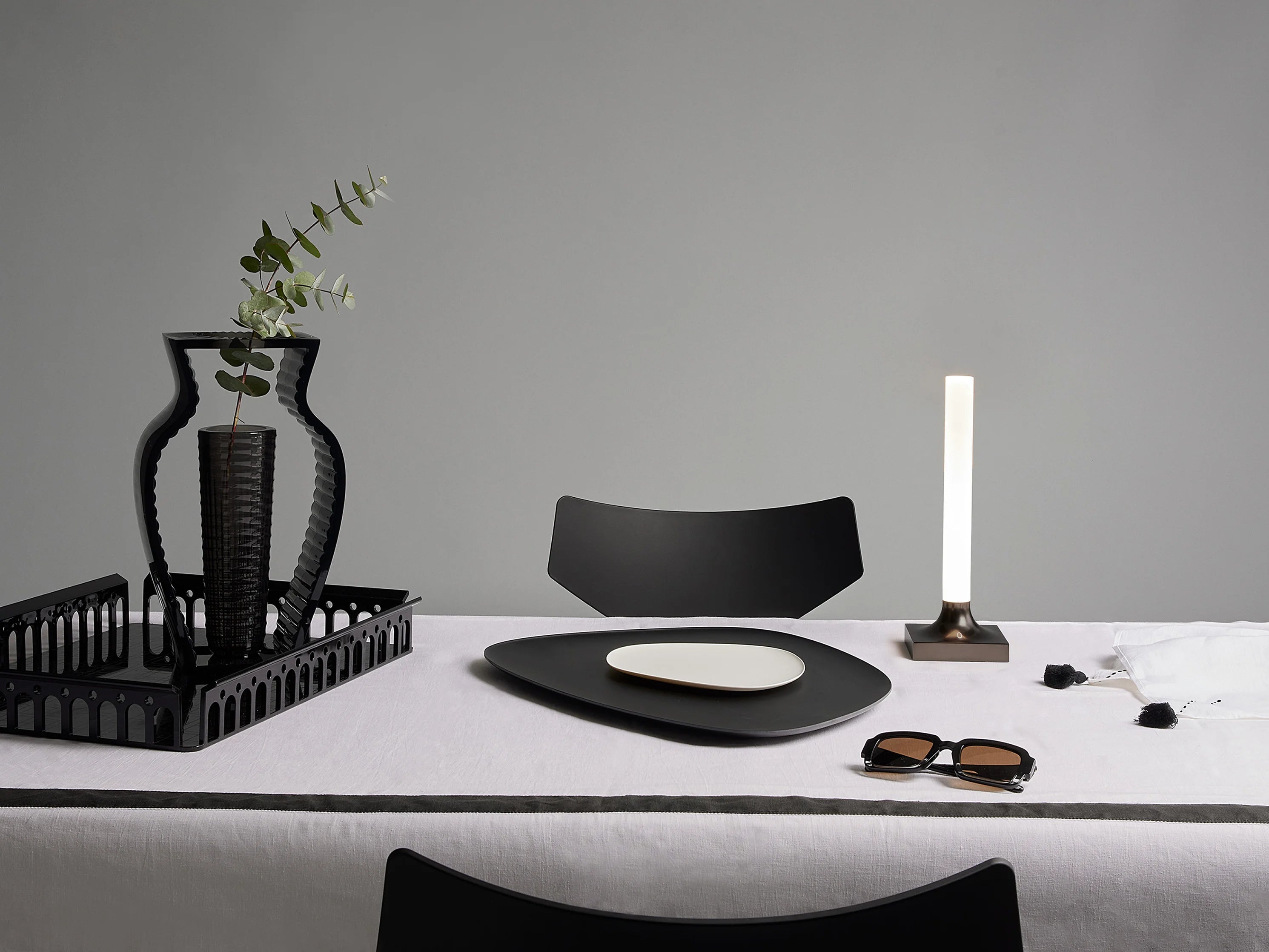 [product_category]-Kartell Namaste' Tray, Black/Grey/Taupe-Kartell-8058967195569-01236CM-KAR-5