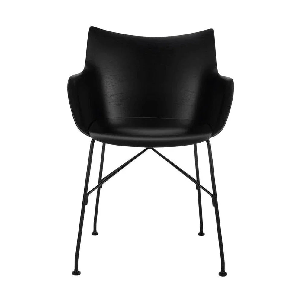 [product_category]-Kartell Q/Wood Armchair Basic Veneer, Black Wood/Black-Kartell-8058967329919-04913NN-KAR-1