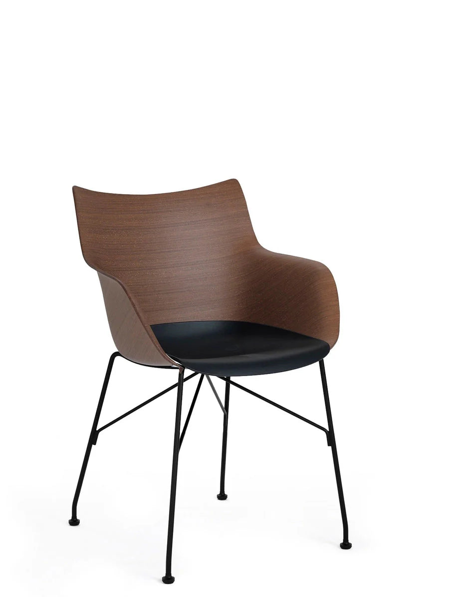 [product_category]-Kartell Q/Wood Armchair Basic Veneer, Dark Wood/Black-Kartell-8058967294934-04913SN-KAR-2